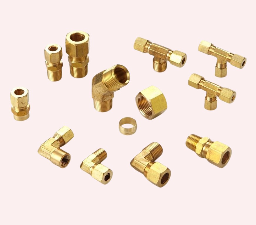 High Pressure Brass Hydraulic Fittings, Durable Threaded Connectors for Oil, Fluid and Pneumatic Lines, Reliable Leak-Proof Fittings for Industrial Hydraulic Systems
